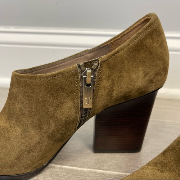 Donald J Pliner Verie Shooties Suede Ankle Boots Booties Shoes Stacked Heels 9.5 - Picture 10 of 16